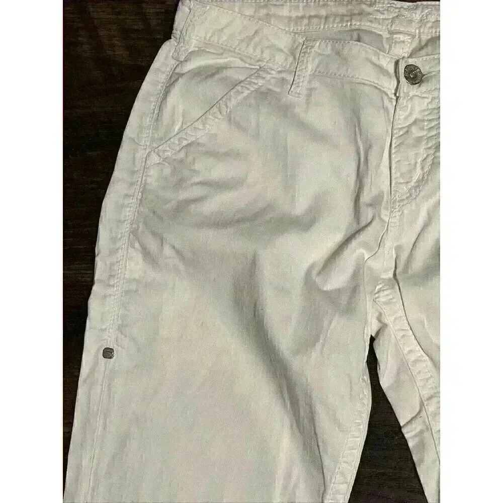 Silver Jeans Gwen Chino Relaxed Skinny Women's Size 34x29.5 White Pants - Picture 7 of 11